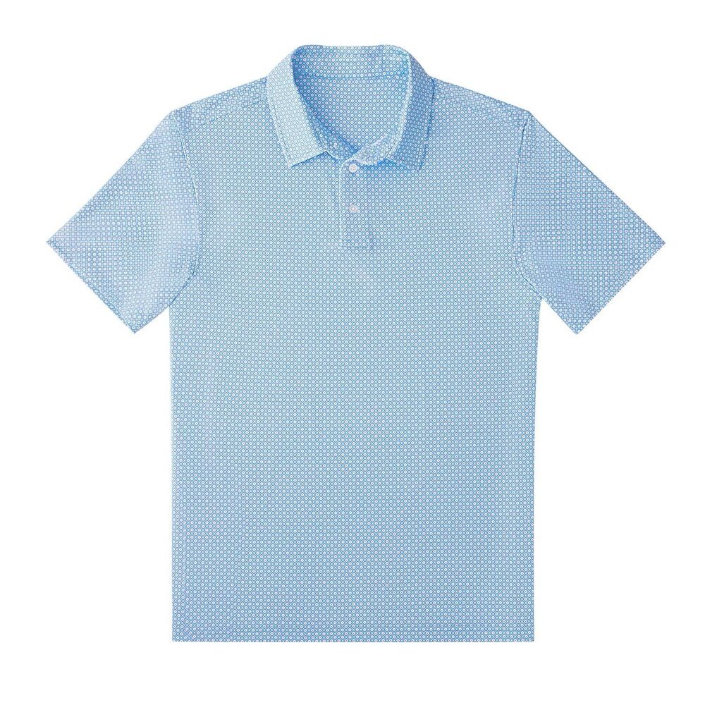 NWT Member's Mark Men's Short Sleeve Pattern Performance Polo Light Blue XXL - Picture 4 of 12